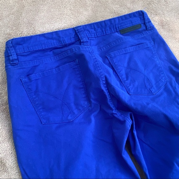 Calvin Klein Royal Blue Skinny Crop Pants 8 Medium - Picture 5 of 6